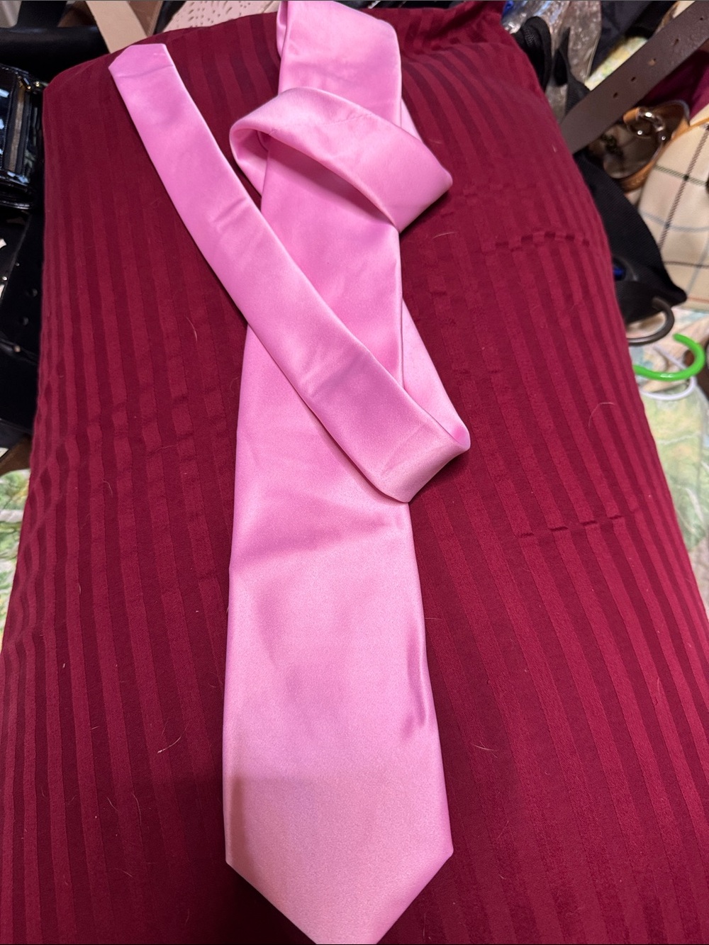 Stacy Adams Solid Light Pink Satin Tie